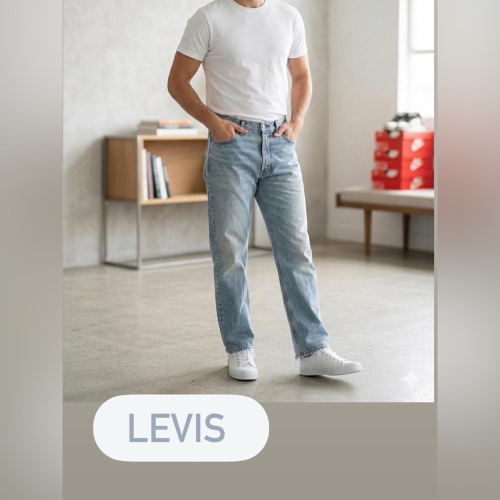 Levi's Light Blue Straight Leg Jeans
